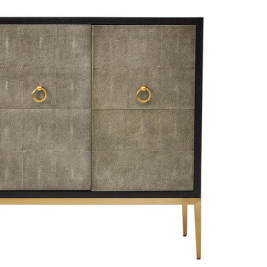 Deruta Grey Shagreen 4 Door Sideboard
