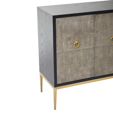 Deruta Grey Shagreen 4 Door Sideboard