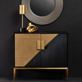 Davoli Black & Gold Two Door Sideboard