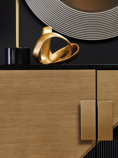 Davoli Black & Gold Two Door Sideboard