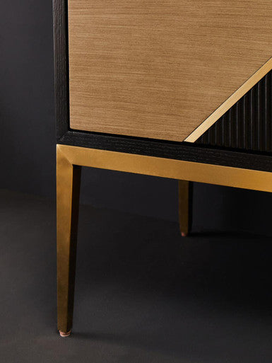 Davoli Black & Gold Two Door Sideboard
