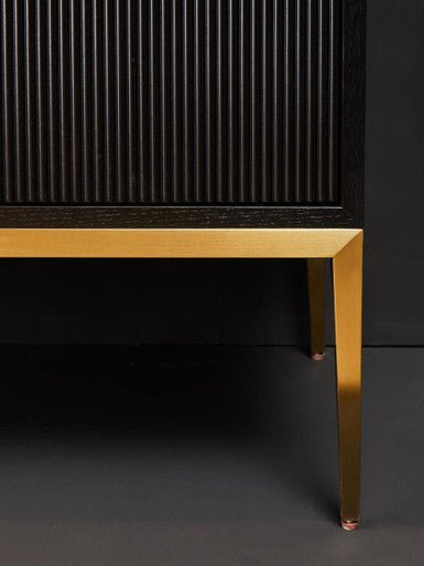 Davoli Black & Gold Two Door Sideboard