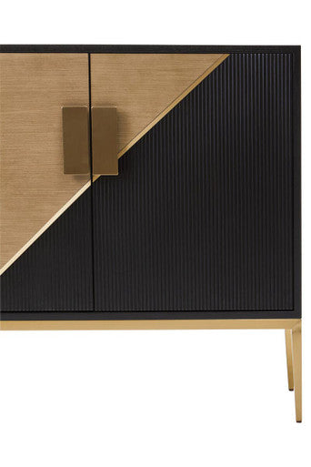 Davoli Black & Gold Two Door Sideboard