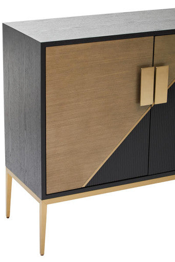 Davoli Black & Gold Two Door Sideboard