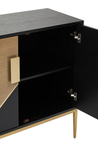 Davoli Black & Gold Two Door Sideboard