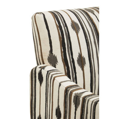 Cefena Black & White Chair With Straight Arms