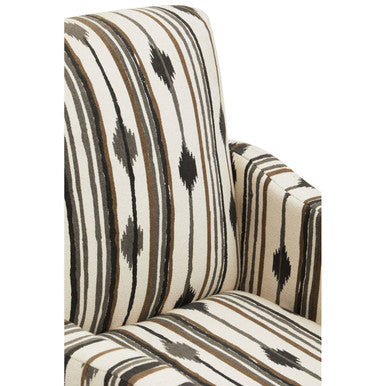 Cefena Black & White Chair With Straight Arms