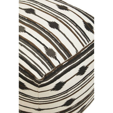 Cefena Square Pouffe White Contemporary