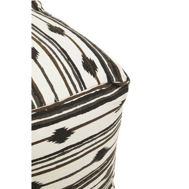 Cefena Square Pouffe White Contemporary