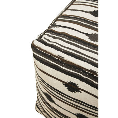 Cefena Square Pouffe White Contemporary