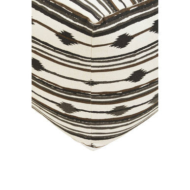 Cefena Square Pouffe White Contemporary