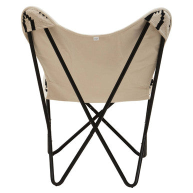 Cefena Black & White Butterfly Chair