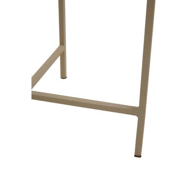 Set Of 3 Grey Enamel Top Nesting Ide Tables With Gold X-Base Legs, Corra