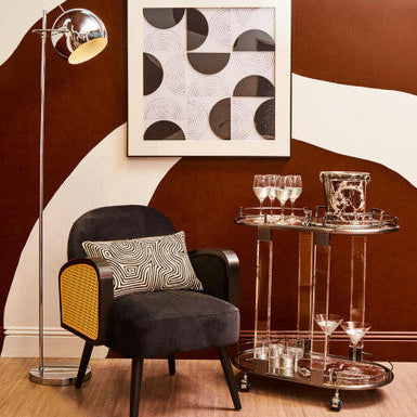 Oria Drinks Trolley In Metal Frame
