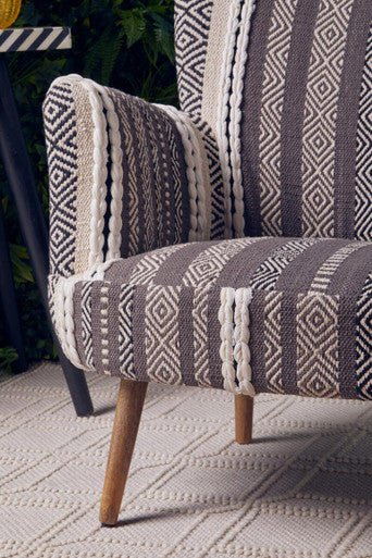 Cefena Grey & White Chair