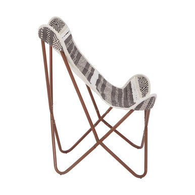 Cefena Grey & White Butterfly Chair