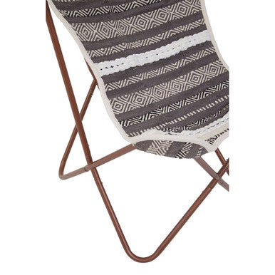 Cefena Grey & White Butterfly Chair