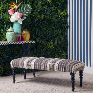 Cefena Grey & White Bench