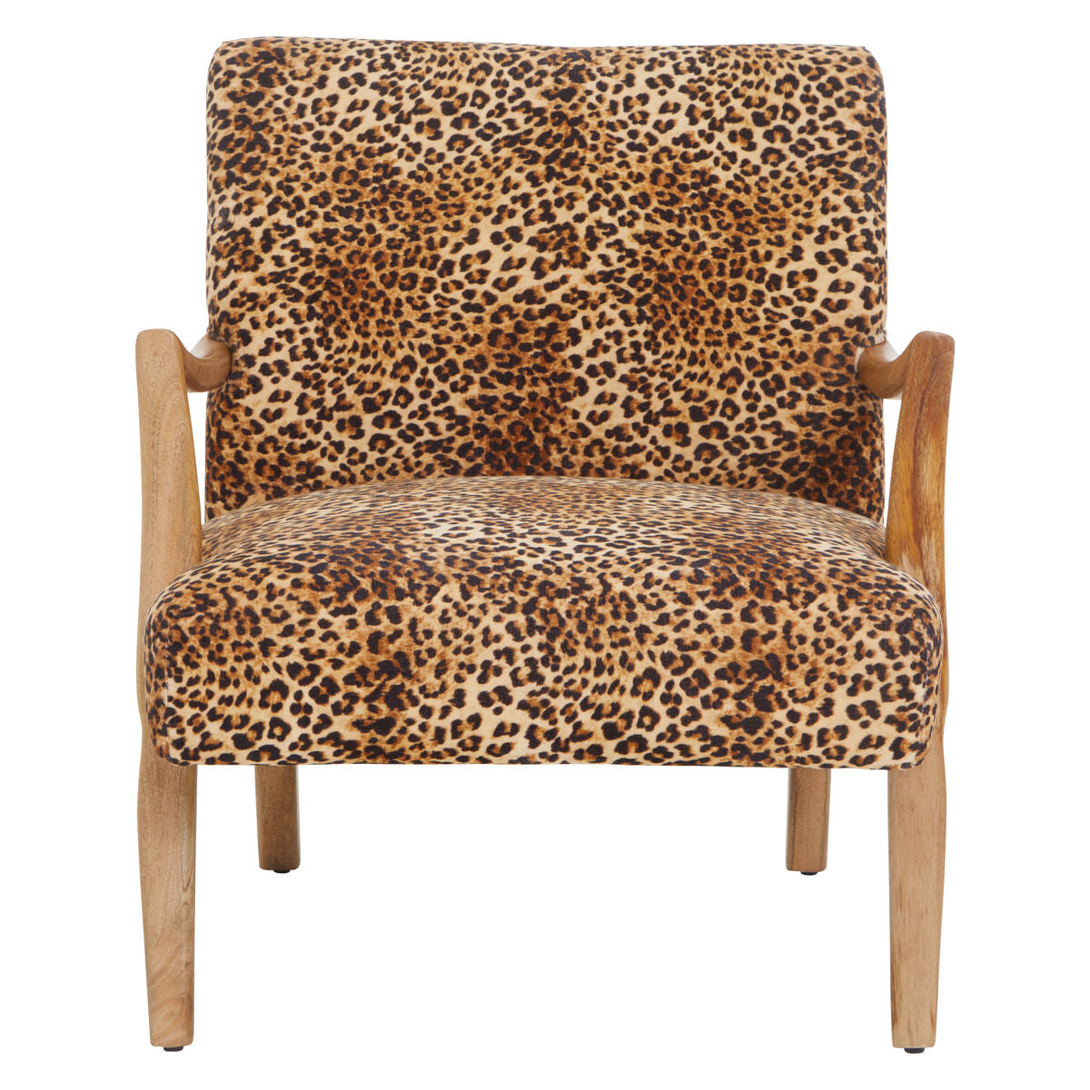 Cefena Leopard Print Chair Black Contemporary