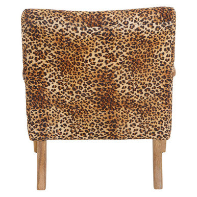 Cefena Leopard Print Chair Black Contemporary