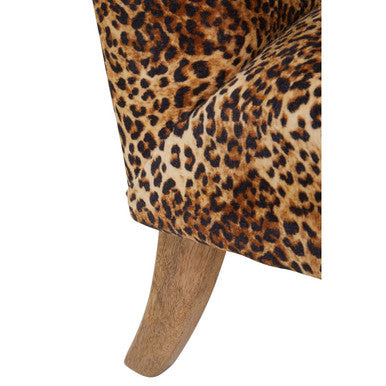 Cefena Leopard Print Chair Black Contemporary