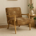 Cefena Leopard Print Chair Black Contemporary