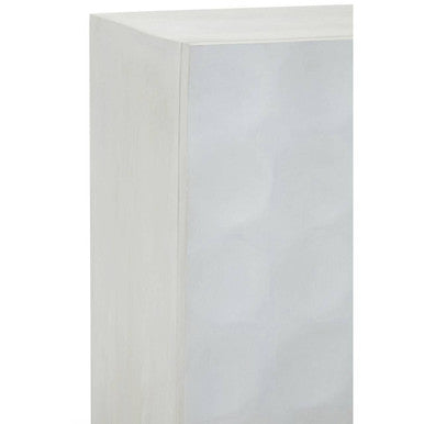 Satara Two Door Mango Wood Antique Brass Art Deco Cabinet