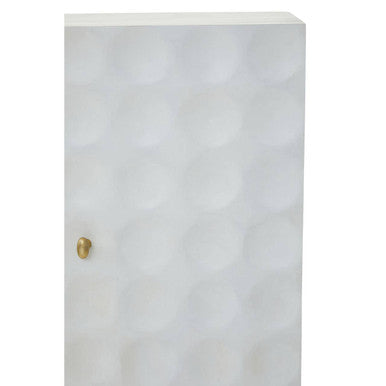 Satara Two Door Mango Wood Antique Brass Art Deco Cabinet