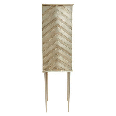 Sirsa Two Door Mango Wood Gold Contemporary Cabinet