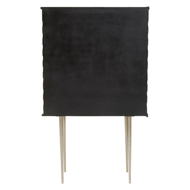 Sirsa Two Door Mango Wood Gold Contemporary Cabinet