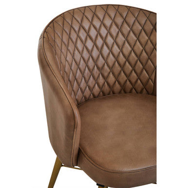 Buffalo Grey Leather Chair With Gold Legs