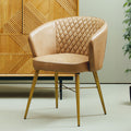Buffalo Grey Leather Chair With Gold Legs