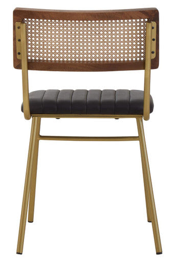 Buffalo Black Leather Dining Chair