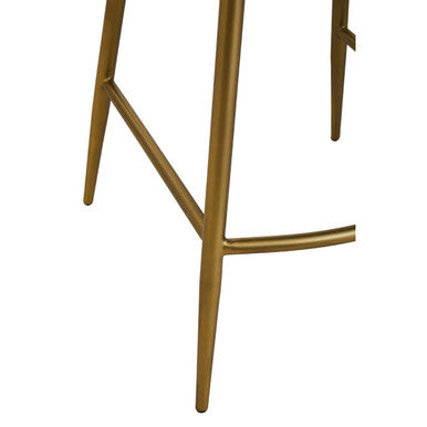 Buffalo Tan Leather Bar Chair With Gold Frame