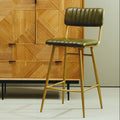Buffalo Green Leather Bar Chair