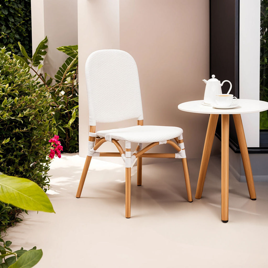 Manado Natural & White Rattan Dining Chair