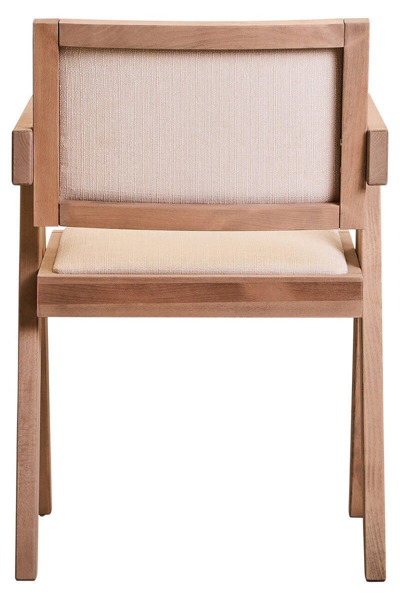 Cebu Ivory Fabric & Grey Wash Beech Wood Dining Chair