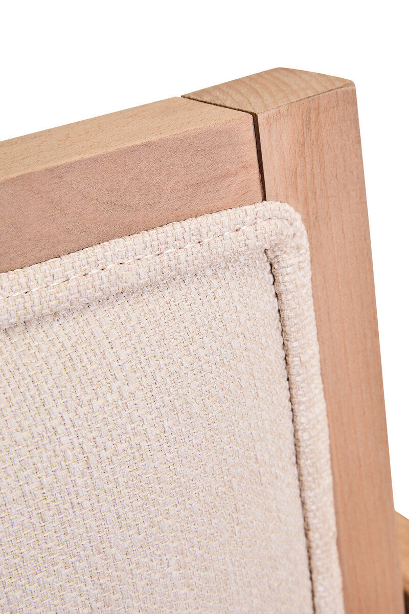 Cebu Ivory Fabric & Grey Wash Beech Wood Dining Chair