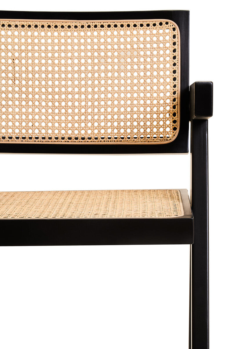 Cebu Natural Cane & Black Beech Wood Dining Chair