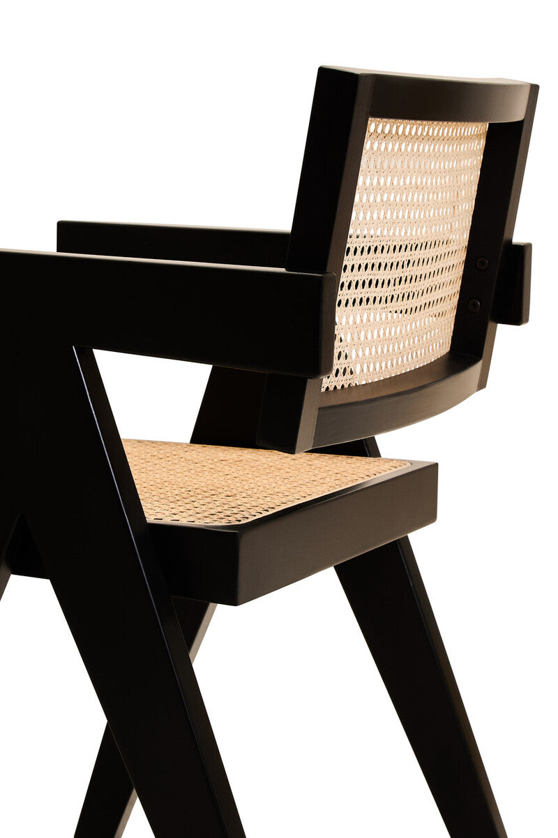 Cebu Natural Cane & Black Beech Wood Dining Chair