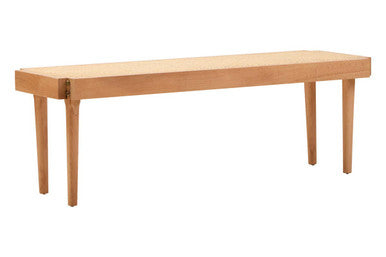 Cebu Natural Cane & Beech Wood Bench