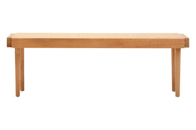 Cebu Natural Cane & Beech Wood Bench