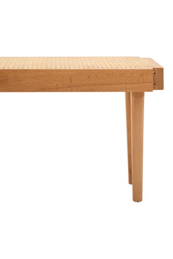 Cebu Natural Cane & Beech Wood Bench