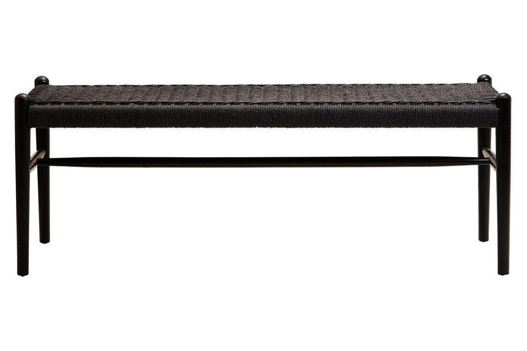 Cebu Black Rope & Elm Wood Bench