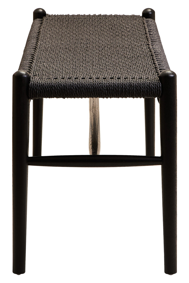 Cebu Black Rope & Elm Wood Bench