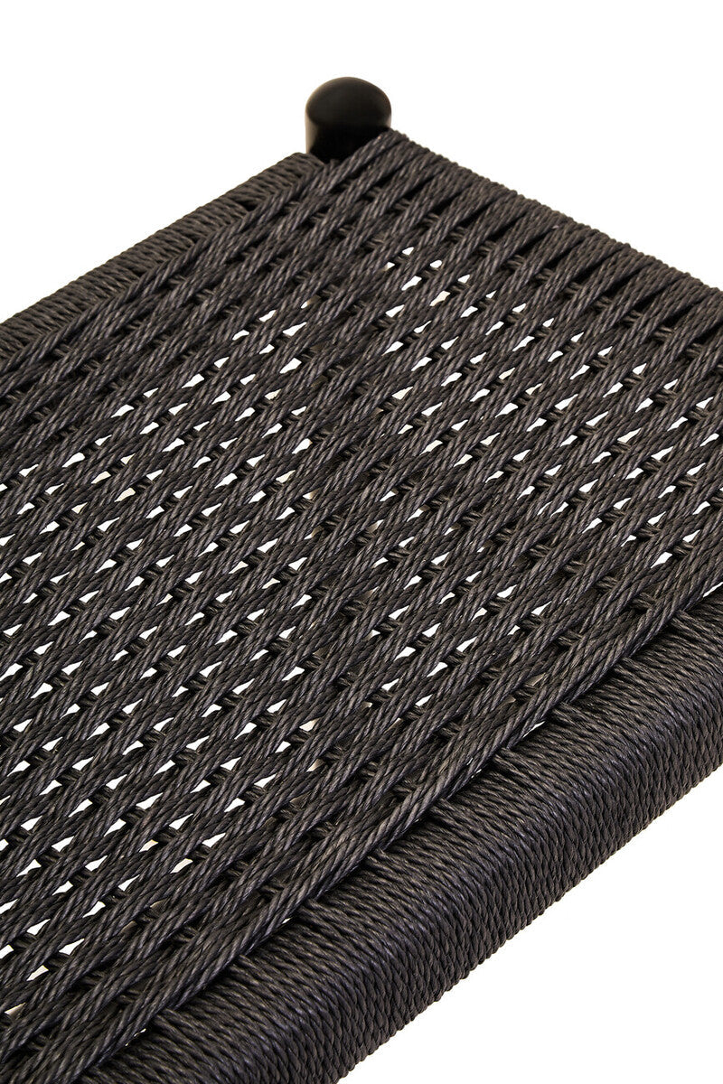 Cebu Black Rope & Elm Wood Bench