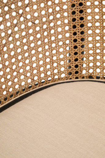 Cebu Natural Cane Bench With Black Beech Wood Frame