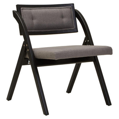 Cebu Grey & Black Elm Wood Folding Chair