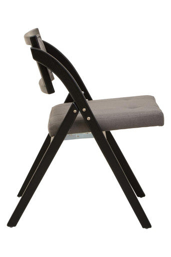 Cebu Grey & Black Elm Wood Folding Chair