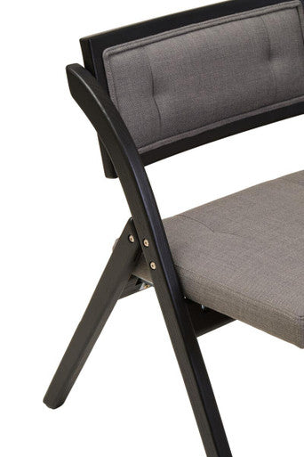 Cebu Grey & Black Elm Wood Folding Chair